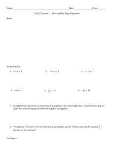 Unit 2 Lesson 1- one step equations