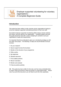 Complete Beginners Guide for Voluntary Organisations wishing to