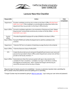Lecturer New Hire Checklist