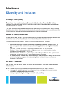Diversity and Inclusion policy