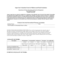 Supervisor Evaluation Form for Midterm and Final Evaluations