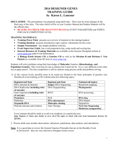 Training Handout - Science Olympiad