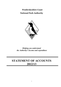 statement of accounting policies - Pembrokeshire Coast National Park