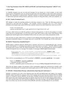 A One Page Document About SPF, DKIM and DMARC