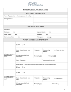 Ontario Municipal Liability Application