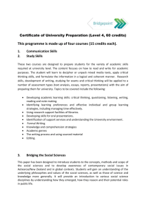 Certificate of University Preparation (Level 4) - Waitakere