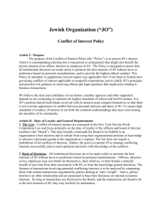 Conflict of Interest Policy - Jewish Community Relations Council