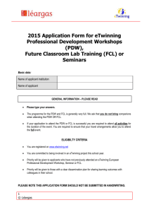 eTwinning Meetings & Training Application Form Apply