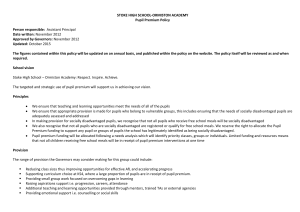 Pupil Premium Policy 2015-16