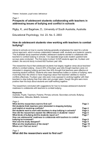 Prospects of adolescent students collaborating with teachers in