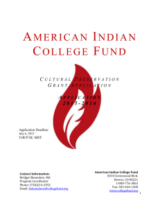 Application Deadline - American Indian College Fund