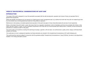 open pit geotechnical considerations hif audit 2009