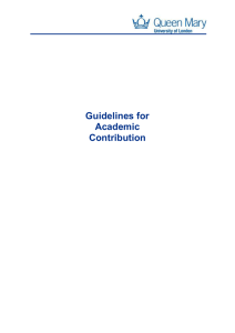Guidelines for Academic Contribution