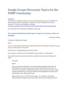 PDMP Google Groups Discussions Jan