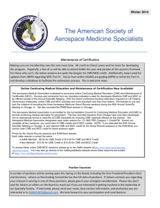 Winter 2014 - American Society of Aerospace Medicine Specialists