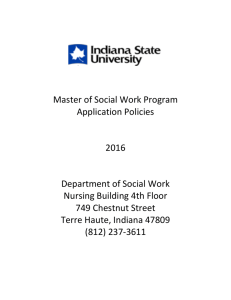 Application to the MSW Program