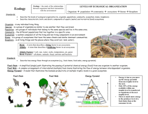 Ecology Study Guide