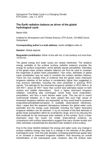 The Earth radiation balance as driver of the global