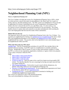 Neighborhood Planning Unit (NPU)
