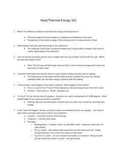 Heat/Thermal Energy 101 What is the difference between heat