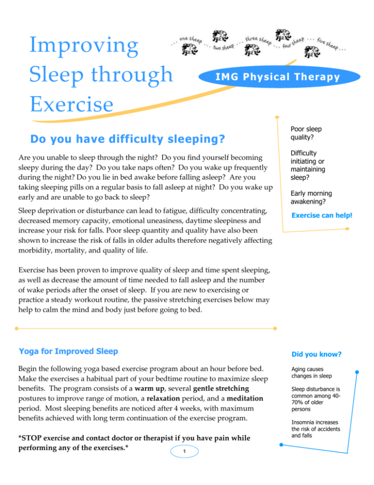 Improving Sleep Through Exercise