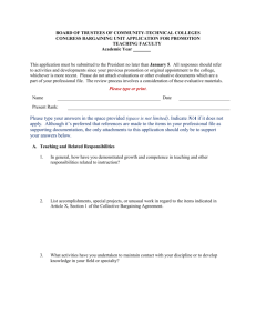 Promotion Application - Faculty