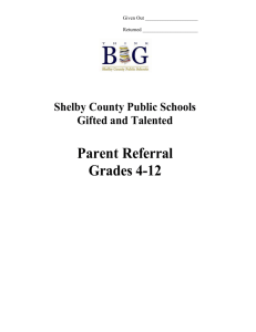 Parent Referral SCPS Gifted (Grades 4-12)