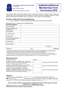 2016 Institutional Membership Form