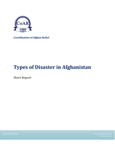 Report on Types of Disasters in Afghanistan5.12 MB