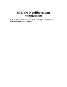 GHJPM Neoliberalism Supplement - University of Michigan Debate