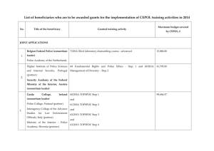 List of beneficiaries who are to be awarded grants for the