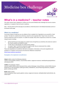 What`s in a Medicine? - Teacher Notes - ABPI