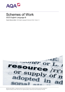 Schemes of Work