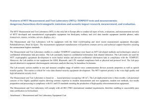 Features of MTT Measurement and Test Laboratory (MTL)