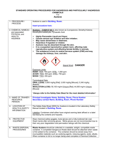 Acetone - WSU Environmental Health & Safety