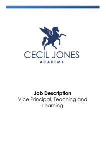 Vice Principal Job Description - the Cecil Jones Academy website