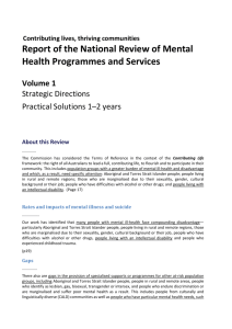 Report of the National Review of Mental Health Programmes and