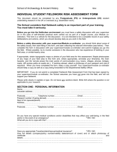 FIELDWORK HAZARD ASSESSMENT FORM