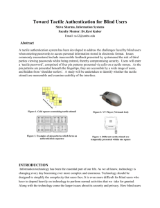 Toward Tactile Authentication for Blind Users