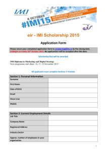eir - IMI Scholarship 2015