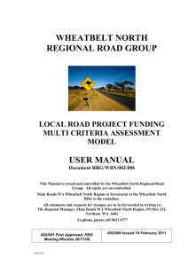 WBN RRG Road Project MCA User Manual