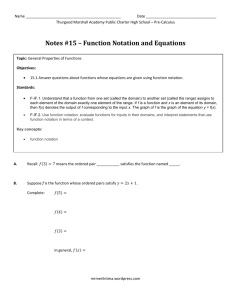 Notes and Practice Exercises 15
