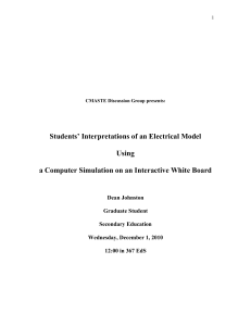 Students* Mental Image of Electrical Circuits