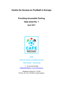 Accessible drop-off points - Centre for Access to Football in Europe