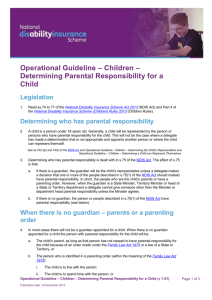Children - Determining Parental Responsibility for a Child