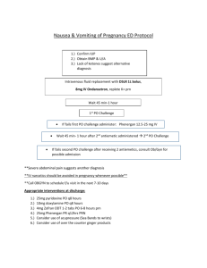 Pregnancy Vomiting Protocol