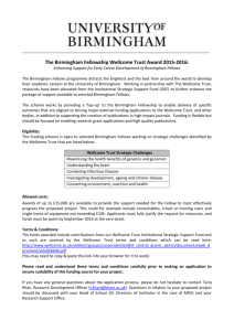 WT Fellowship Award Application and Guidance