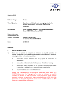 Question Q246 National Group: Sweden Title of Question