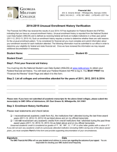 2014-2015 Unusual Enrollment History Verification