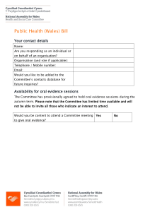 Question 1 - National Assembly for Wales